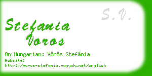 stefania voros business card