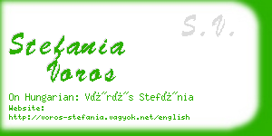 stefania voros business card